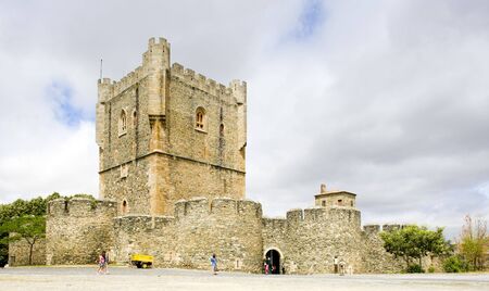 Torre da Menagem, citadela of Braganca, Tras-os-Montes Province, Portugalの写真素材