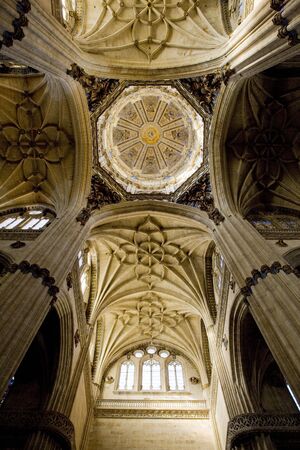 interior of cathedral in Salamanca, Castile and Leon, Spainのeditorial素材