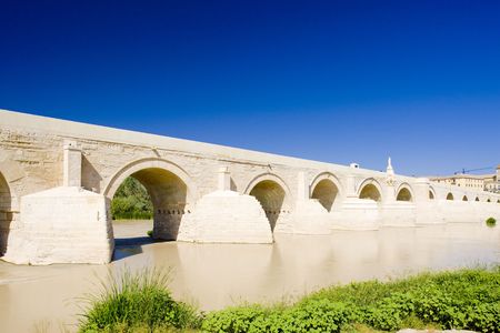 Roman bridge, Cordoba, Andalusia, Spainの写真素材