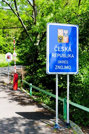 border between Czech Republic and Austriaの写真素材