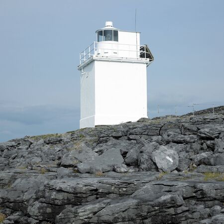 lighthouse, Black Head, County Clare, Irelandの写真素材