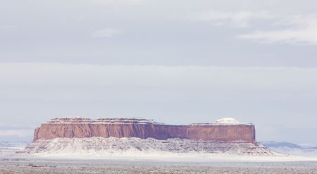 Monument Valley National Park in winter, Utah, Arizona, USAの写真素材