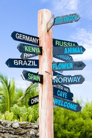 guidepost; North Point; Barbadosの写真素材