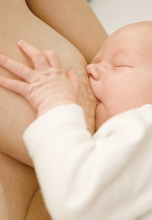 suckling babyの写真素材