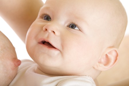 baby during nursingの写真素材