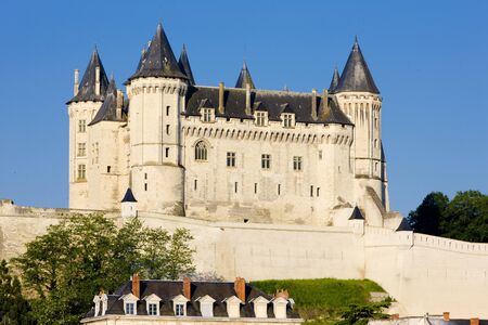 Chateau de Saumur, Pays-de-la-Loire, Franceの写真素材