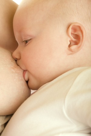 baby during nursingの写真素材