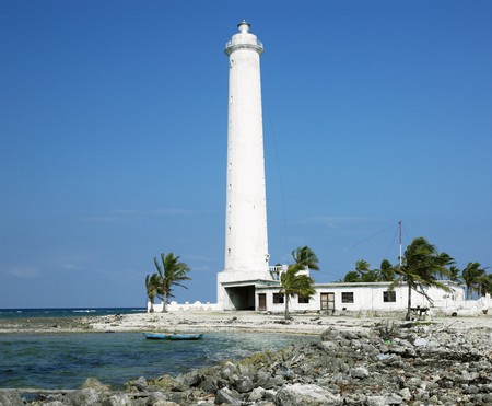 lighthouse, Cayo Sabinal, Camaguey Province, Cubaの写真素材