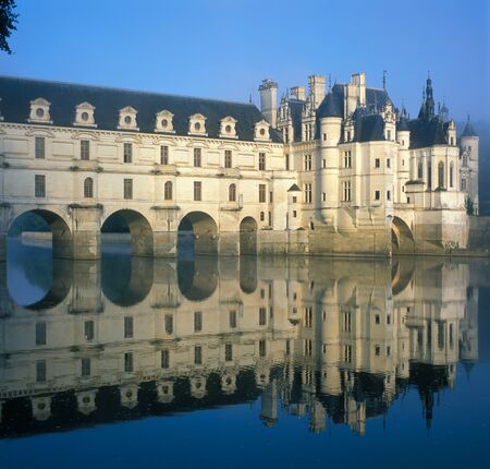 Chenonceaux chateau, Loire Valley, Franceの写真素材