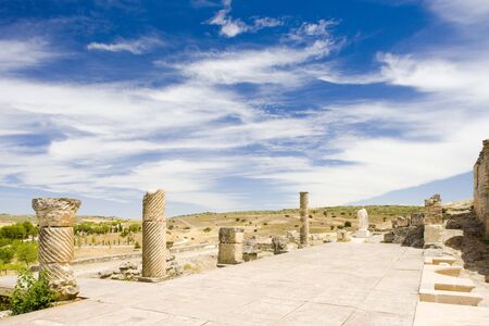 Roman Theatre of Segobriga, Saelices, Castile-La Mancha, Spainの写真素材