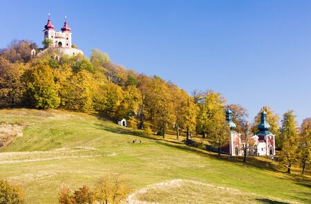pilgrimage church at Calvary, Banska Stiavnica, Slovakiaの写真素材