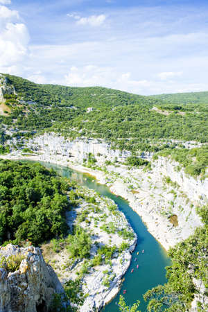 Ardeche Gorge, Rhone-Alpes, Franceの写真素材