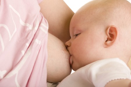 suckling babyの写真素材