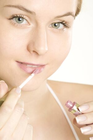 portrait of woman's make upの写真素材