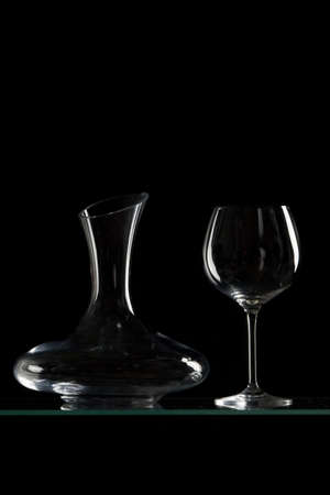 wine glass with carafeの写真素材