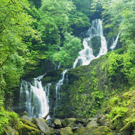Torc Waterfall, Killarney National Park, County Kerry, Irelandの写真素材