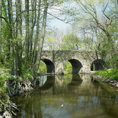 bridge near Tousice, Czech Republicの写真素材
