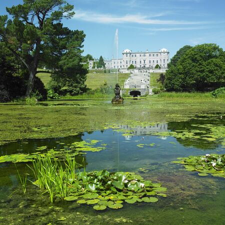 Powerscourt House with gardens, County Wicklow, Irelandの写真素材