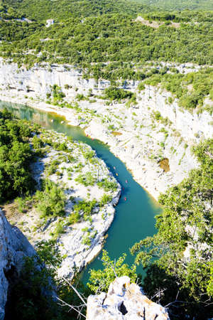 Ardeche Gorge, Rhone-Alpes, Franceの写真素材