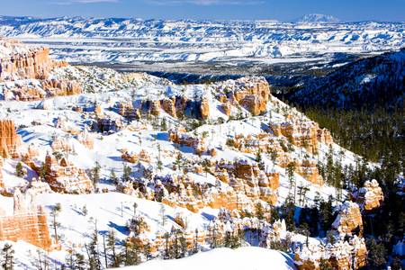 Bryce Canyon National Park in winter, Utah, USAの写真素材