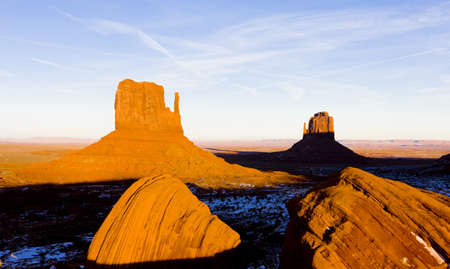 The Mittens, Monument Valley National Park, Utah-Arizona, USAの写真素材
