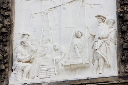 town hall''s detail, Gouda, Netherlandsの写真素材