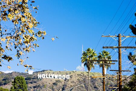 Hollywood Sign, Los Angeles, California, USAのeditorial素材