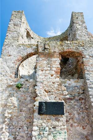 ruins of Devin Castle, Slovakiaの写真素材