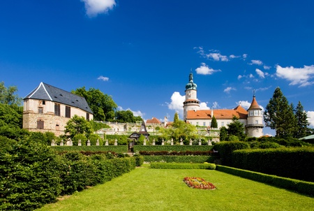 Castle of Nove Mesto nad Metuji with garden, Czech Republicの写真素材