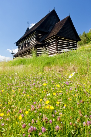 wooden church, Brezany, Slovakiaの写真素材