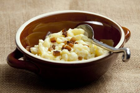 halusky with bryndza cheese (Slovakian cuisine)の写真素材