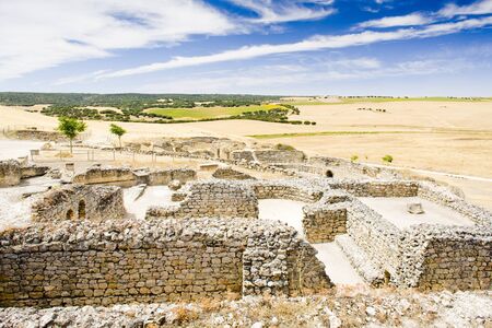 archaeological place, Roman city of Segobriga, Saelices, Castile-La Mancha, Spainの写真素材