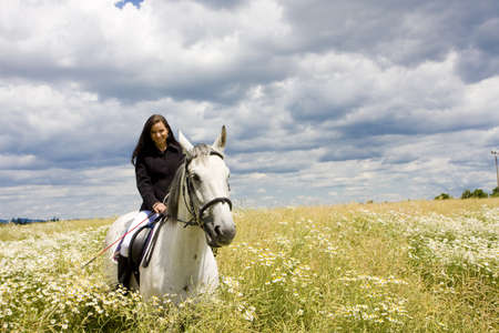 equestrian on horsebackの写真素材