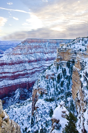 Grand Canyon National Park in winter, Arizona, USAの写真素材