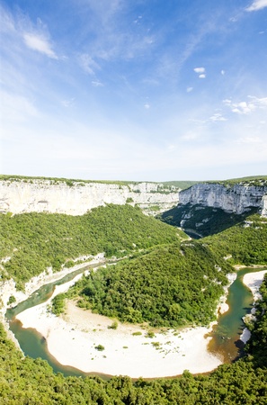 Ardeche Gorge, Rhone-Alpes, Franceの写真素材