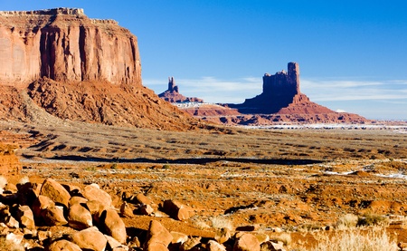 Sentinel Mesa, Monument Valley National Park, Utah-Arizona, USAの写真素材