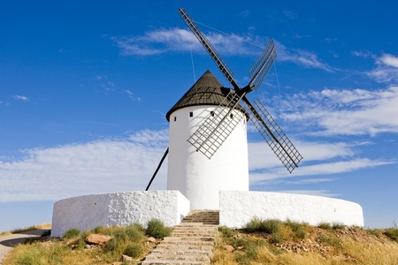 windmill, Alcazar de San Juan, Castile-La Mancha, Spainの写真素材
