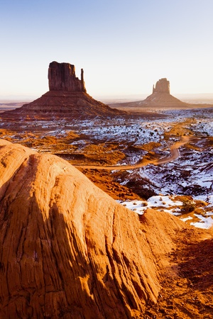 The Mittens, Monument Valley National Park, Utah-Arizona, USAの写真素材