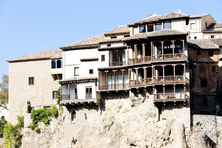 hanging houses, Cuenca, Castile-La Mancha, Spainの写真素材