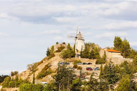 Cucugnan, Languedoc-Roussillon, Franceの写真素材