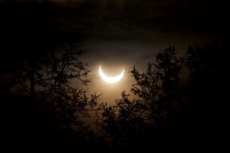 solar eclipse, January 4th 2011の写真素材