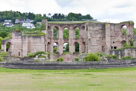The Imperial Roman Baths, Trier, Rhineland-Palatinate, Germanyのeditorial素材