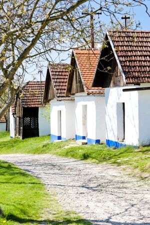 wine cellars, Vlcnov, Czech Republicのeditorial素材