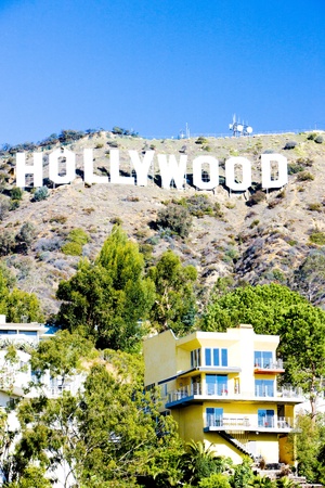 Hollywood Sign, Los Angeles, California, USAのeditorial素材