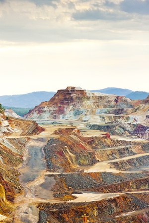 copper mine, Minas de Riotinto, Andalusia, Spainの写真素材