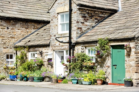 house with plants in Blanchland, Northumberland, England