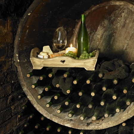 wine still life, Biza winery, Cejkovice, Czech Republic