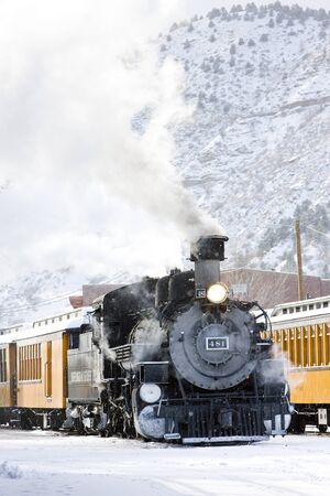 Durango and Silverton Narrow Gauge Railroad, Colorado, USAのeditorial素材