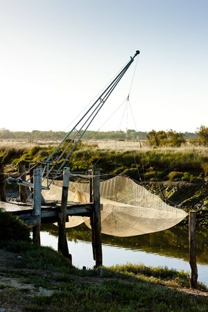 fishing net, Oleron Island, Poitou-Charentes, Franceの写真素材