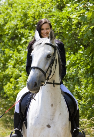 equestrian on horsebackの写真素材